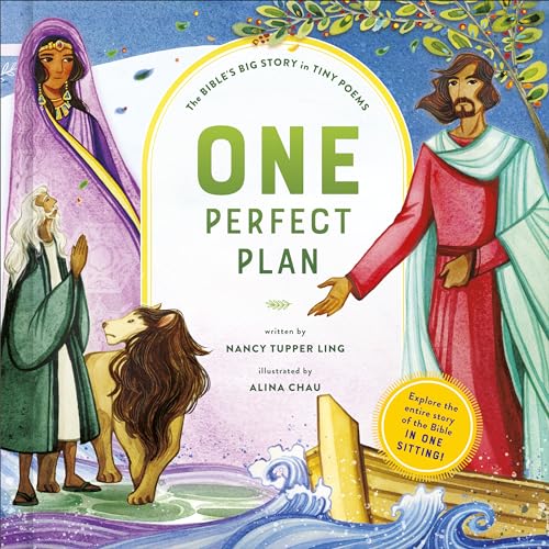 Book cover with illustrated biblical figures and the title "One Perfect Plan".