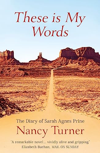 Book cover: desert landscape with red title text, "These is My Words.