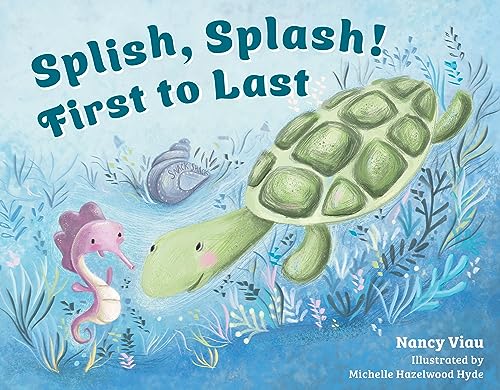 Children’s book cover with a turtle, seahorse, and underwater plants.