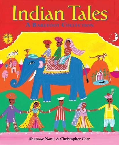 Colorful illustrated children’s book cover featuring an elephant and people.