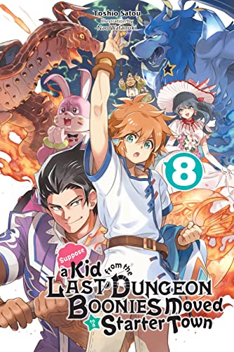 Anime-style novel cover with a boy, monsters, and large number 8.