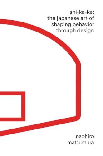 Book cover with red geometric lines and title “Shikake” by Naohiro Matsumoto.