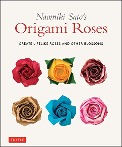Book cover displaying six colorful, folded paper origami roses.