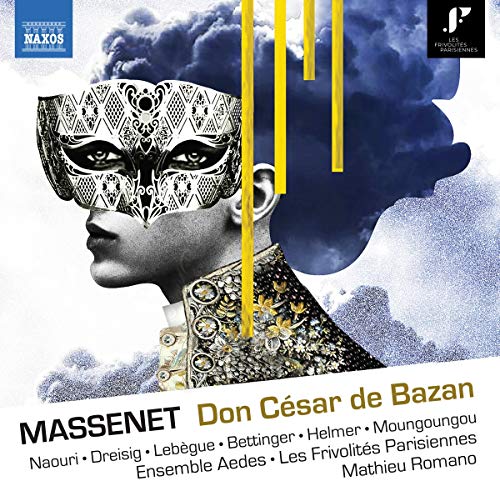 Man wearing ornate mask, with cloudy background and text at the bottom.