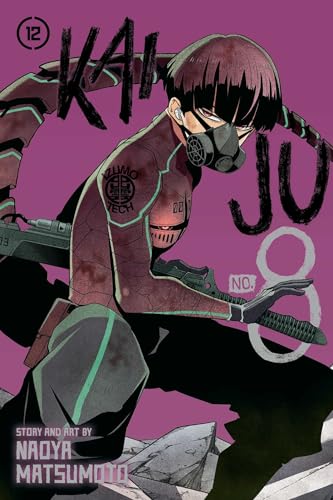Manga cover featuring a character in a gas mask and tactical gear on purple.