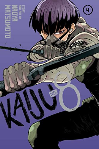 Manga cover featuring a character in a gas mask holding a blade on purple.