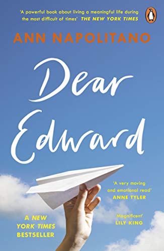 Book cover: "Dear Edward" with a hand holding a paper airplane.
