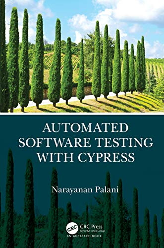 Book cover: "Automated Software Testing with Cypress" with cypress trees.