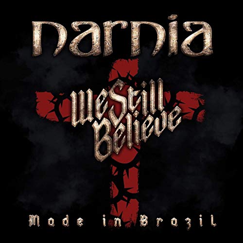 Narnia album cover with a red cracked cross and band name.
