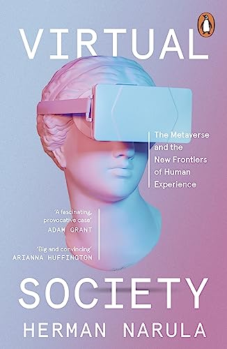 Book cover featuring a bust wearing a virtual reality headset.