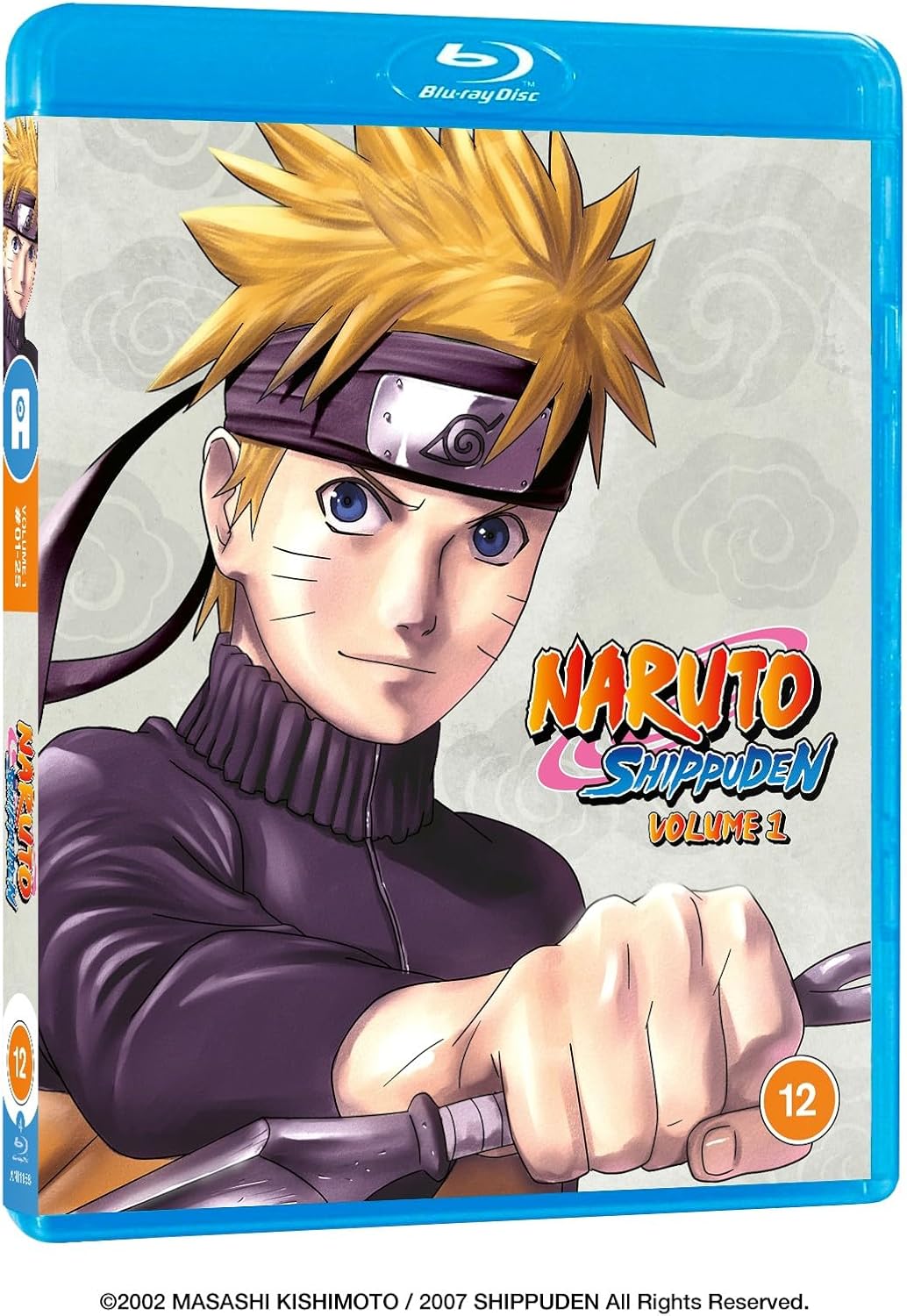 Blu-ray cover for Naruto Shippuden Volume 1 featuring Naruto Uzumaki.