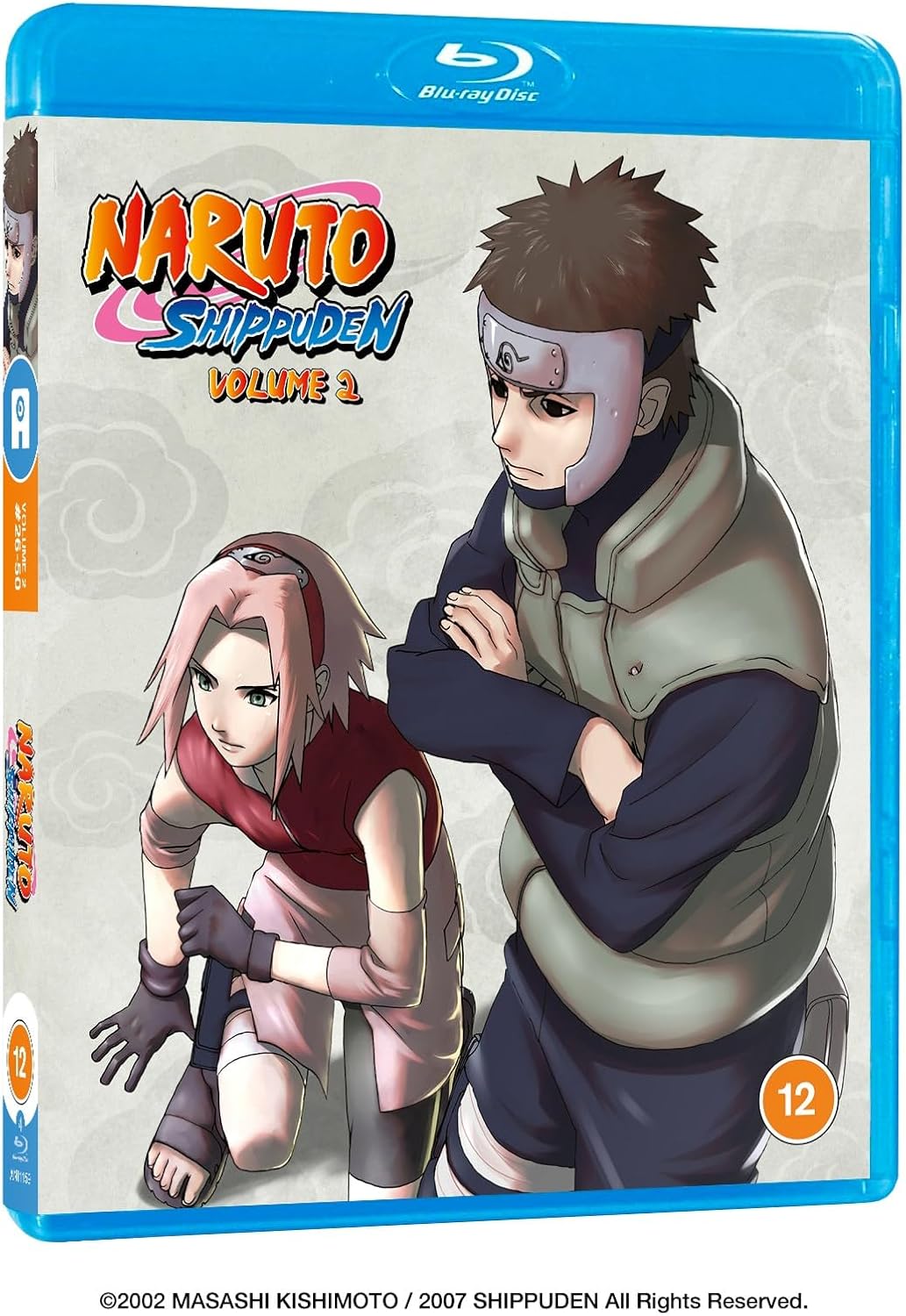 Blu-ray cover for Naruto Shippuden Volume 2 featuring Sakura and Sasuke.