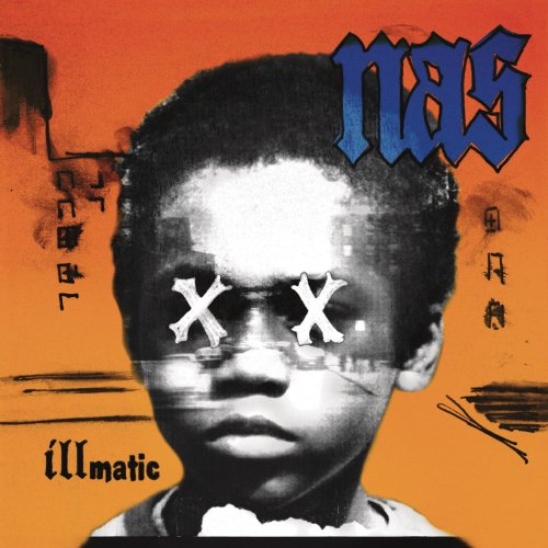 Album cover for Nas’ “Illmatic XX” featuring a young Nas with Xs over his eyes.