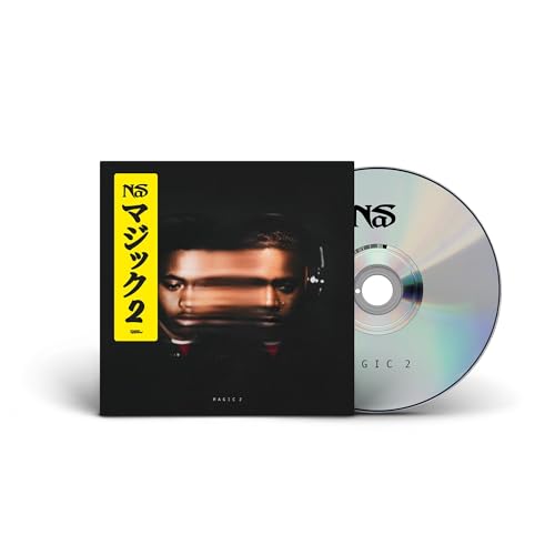 Nas Magic 2 CD album cover featuring a motion-blurred portrait and a disc.