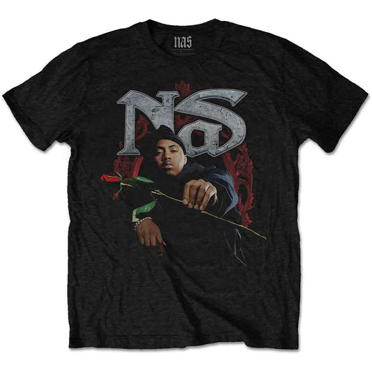 Red unisex t-shirt with a rose graphic, size XXX-Large.