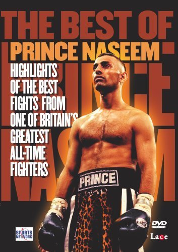 DVD cover featuring boxer Naseem Hamed in fighting stance, orange background.