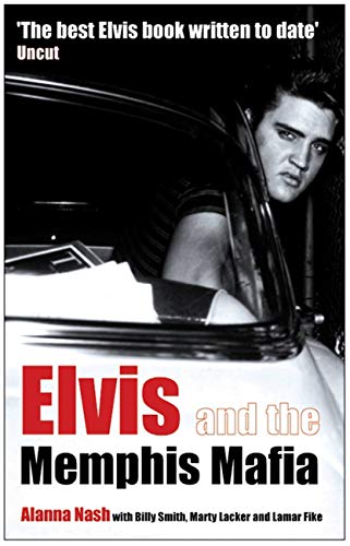Book cover featuring black and white portrait of Elvis Presley with a car.