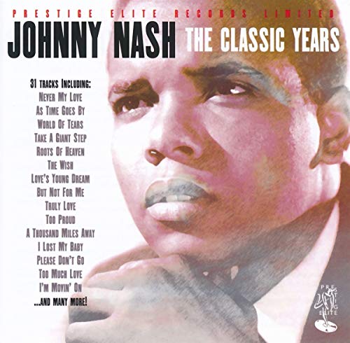CD cover featuring a portrait of Johnny Nash, with song titles listed.