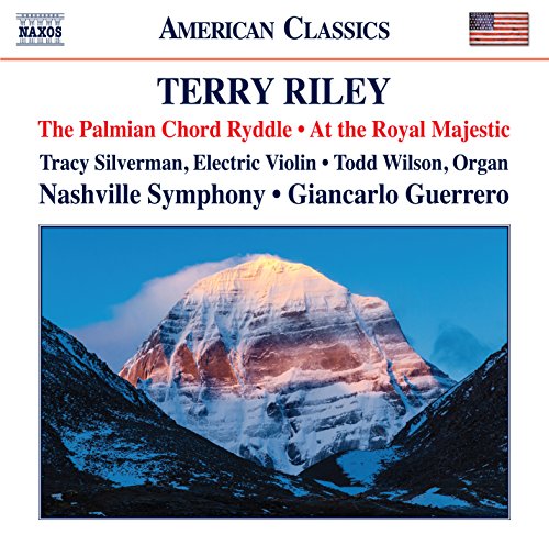 CD cover for Terry Riley’s “The Palmian Chord Ryddle” featuring a mountain.