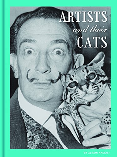 Book cover: Salvador Dalí with a cat, titled "Artists and Their Cats".