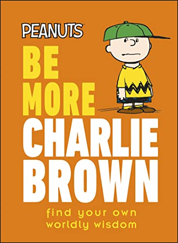 Book cover featuring Charlie Brown with bold yellow text on orange.
