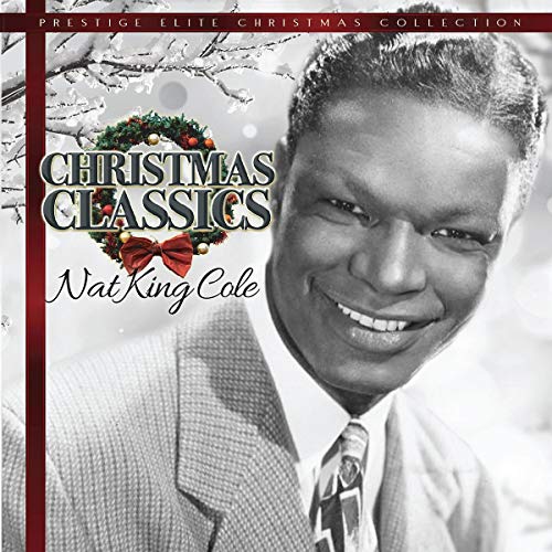 Nat King Cole album cover for “Christmas Classics” with festive wreath.
