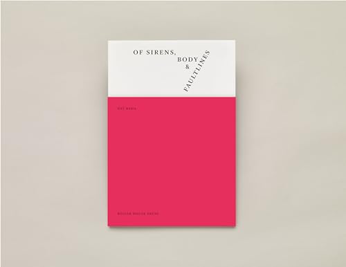 Book cover: red and white with title "Of Sirens, Body & Faultlines.