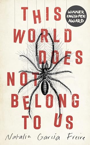 Book cover: red text, a detailed illustration of a black spider.
