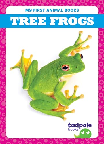 Book cover featuring a bright green tree frog clinging to a branch.