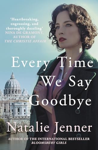 Book cover featuring a woman in vintage attire with a city backdrop.