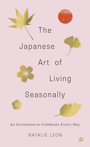 Book cover with pink background, gold leaf illustrations, and red sun, titled The Japanese Art.