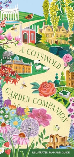 Book with gardening content, likely featuring Cotswold landscapes and plants, in a rectangular shape.
