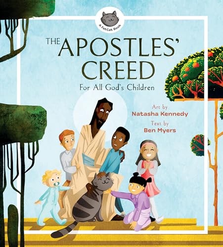 Children’s book cover depicting Jesus with diverse children and a cat.