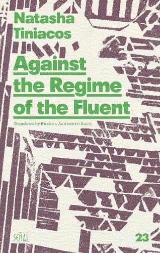 Book cover with green text on a textured, patterned purple background.