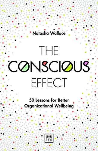 Book cover with black and white text, colorful dots, and author’s name.