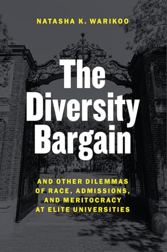 Book cover with ornate gate, bold white text: "The Diversity Bargain.
