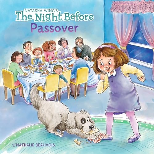 Children and family gathered around a table for Passover seder.