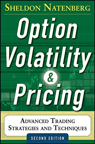 Book cover titled Option Volatility and Pricing by Sheldon Natenberg on a green background.