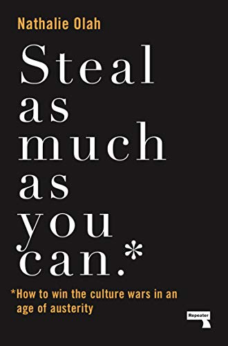 Book cover with bold white text on a black background, titled “Steal as much as you can.”