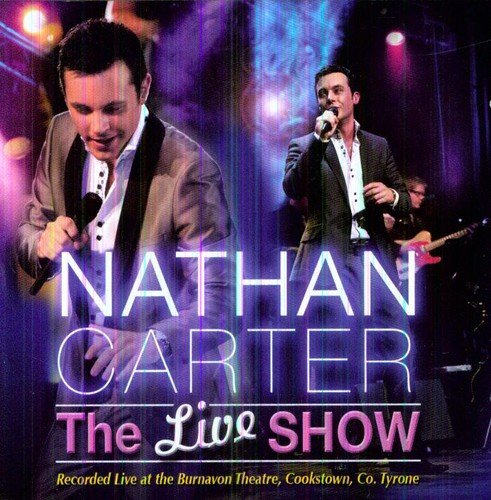 Nathan Carter album cover featuring two images of him performing on stage.