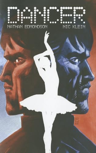 Book cover: man’s face with a white silhouette of a ballerina.