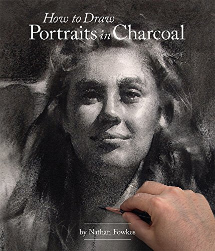 Book cover featuring a charcoal portrait drawing with a hand sketching in the corner.