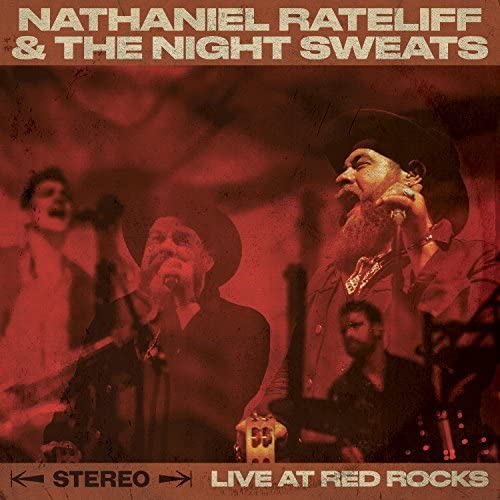 Nathaniel Rateliff & The Night Sweats live album cover, red background.