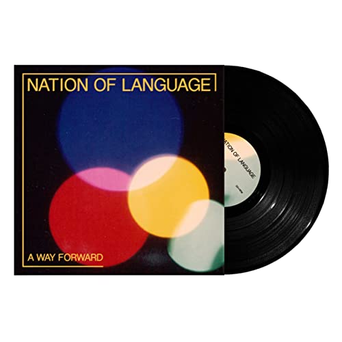 Nation of Language album "A Way Forward" vinyl record with colorful cover.