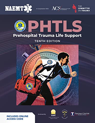 PHTLS tenth edition textbook cover with paramedic running toward a trauma scene.