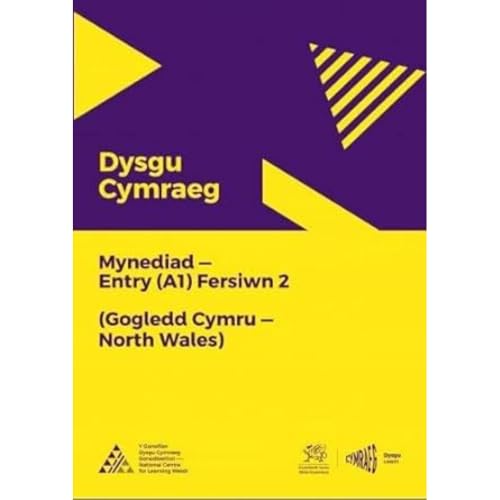 A Welsh language textbook cover with title and subtitle in Welsh and English.