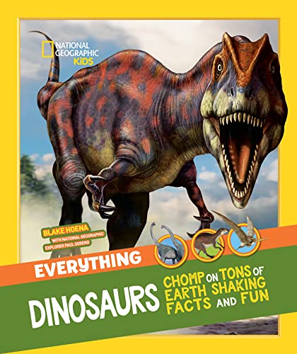 Book cover featuring a red Tyrannosaurus Rex with smaller dinosaurs below.