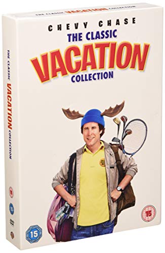 DVD cover for "National Lampoon's Vacation Collection" featuring Chevy Chase.