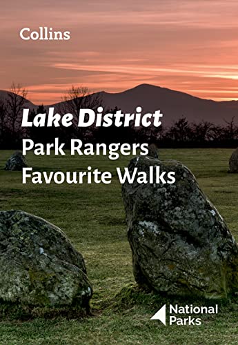 Book cover: “Lake District Park Rangers Favourite Walks” with landscape view.