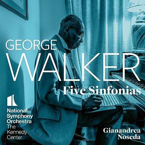 CD cover featuring portrait of composer George Walker at a piano.